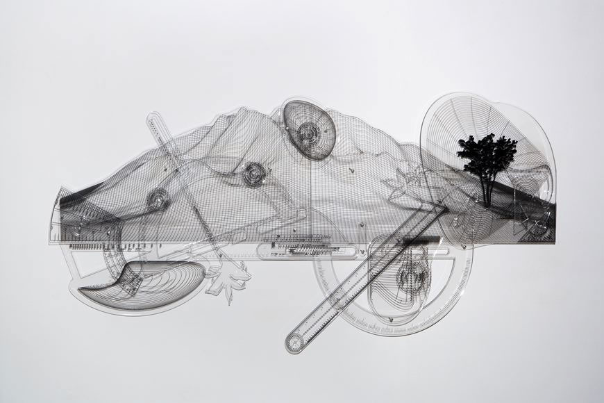 The arbitrary rules (landscape diagram with a tree), 2010