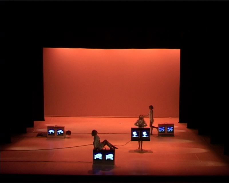 Four suitcases for a balancing act, 2003