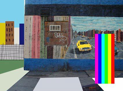 Building and cars, 2001