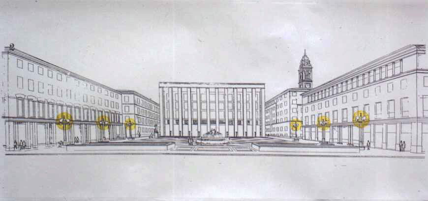 Progetto per Piazza della Libertà, Bergamo, 1999