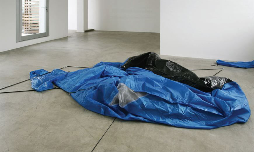 Smashed Guitar Inside A Dismantled Tent, 2006