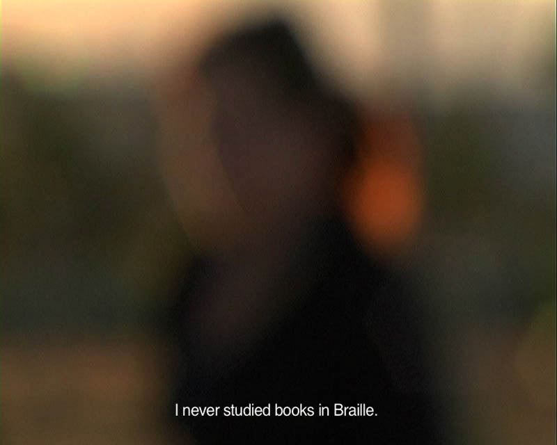La città negata (video still: I never studied books in Braille), 2006